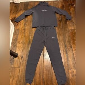 Boohoo Mens Charcoal Joggers and Hoodie Set